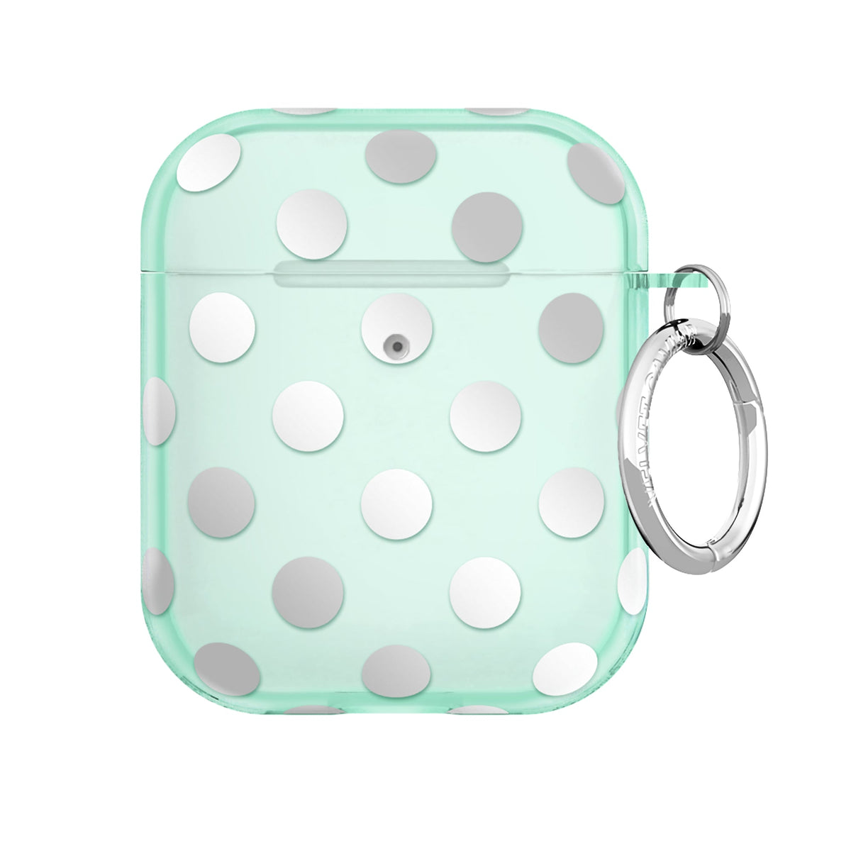 Mint Chrome Polka Dot AirPod Case