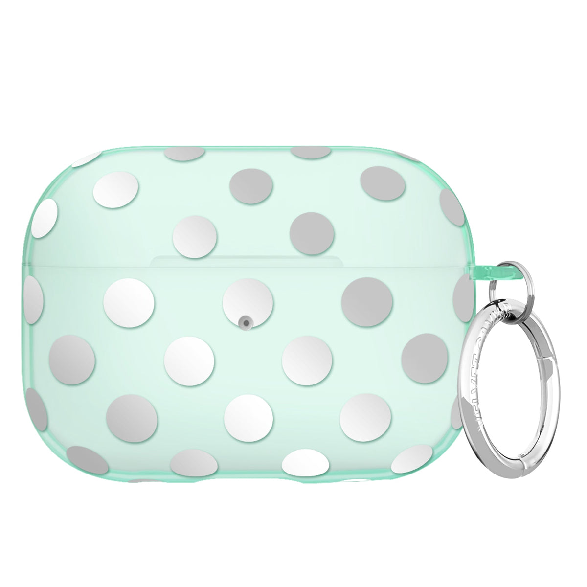 Mint Chrome Polka Dot AirPod Case