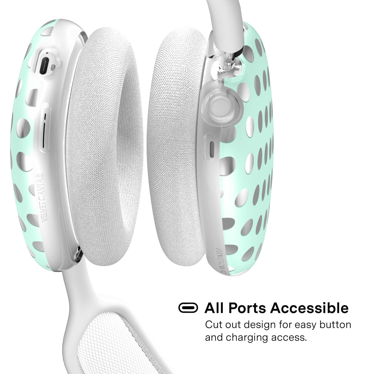 Mint Chrome Polka Dot AirPod Max Case