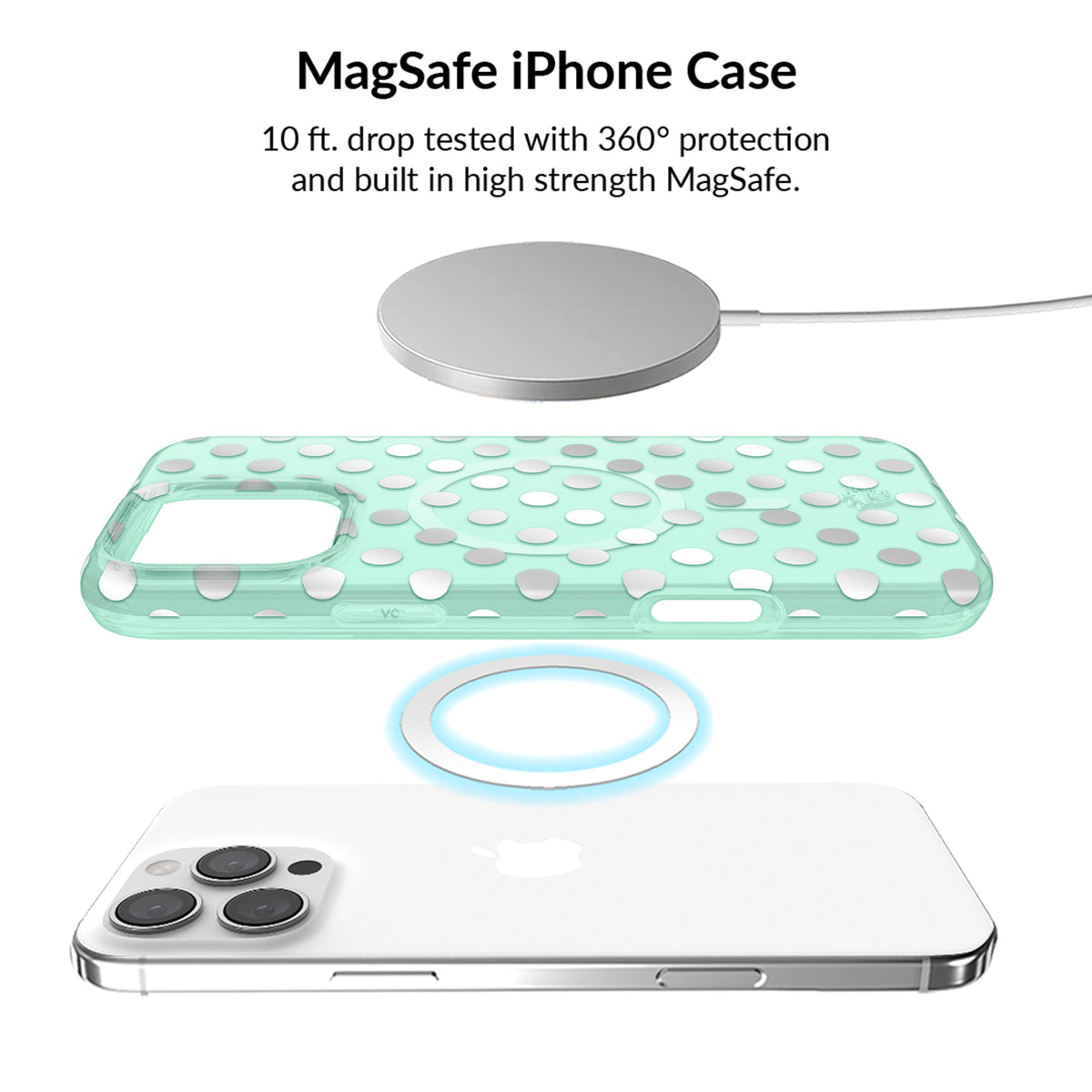 Mint Chrome Polka Dot iPhone Bundle Set