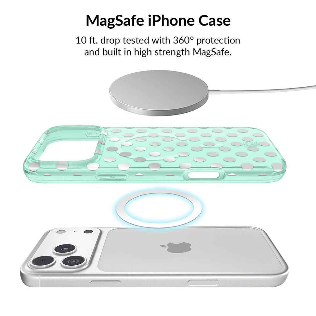 Mint Chrome Polka Dot iPhone Bundle Set