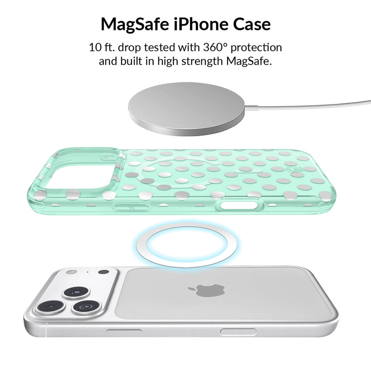 Mint Chrome Polka Dot iPhone Bundle Set
