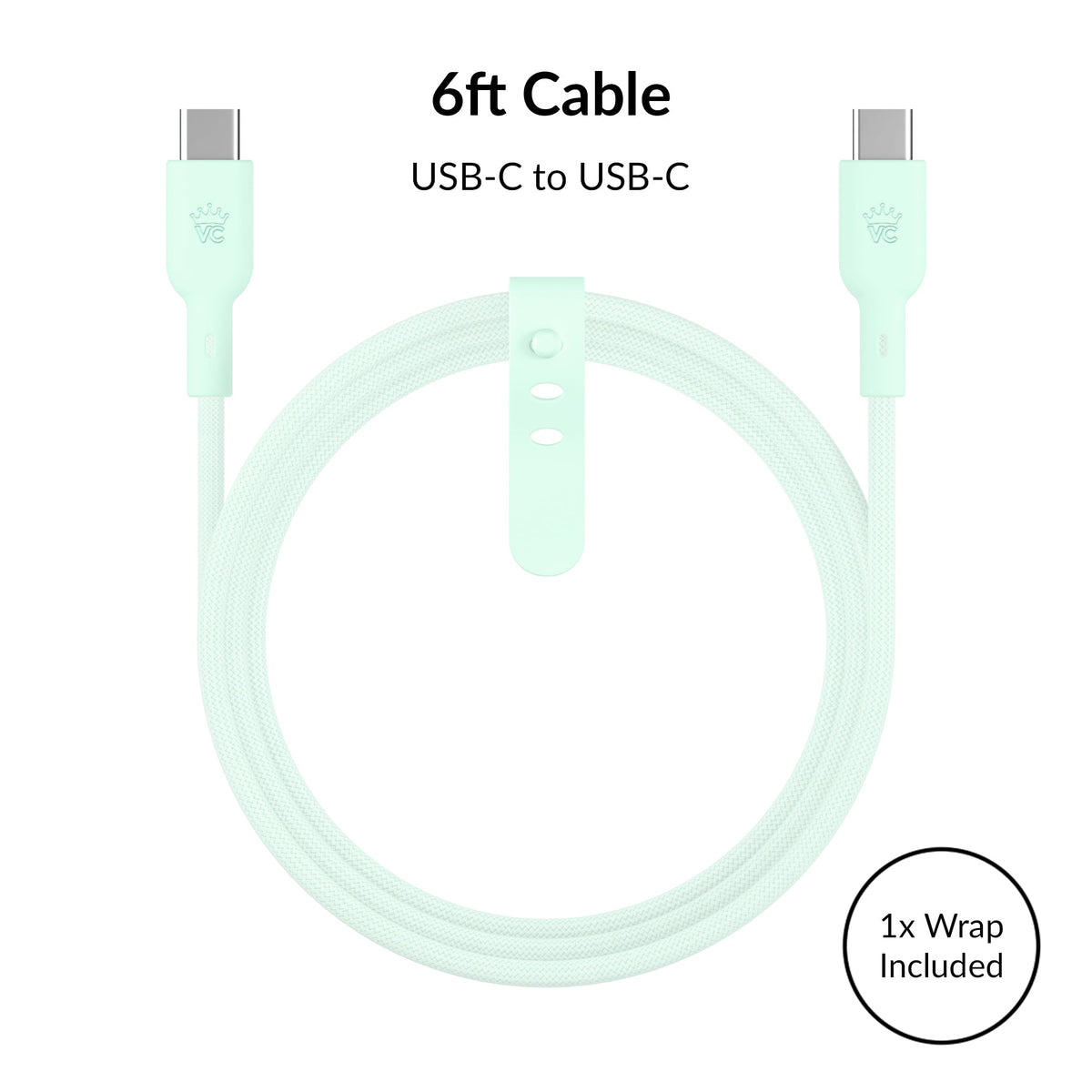 Mint Fast Charging Set, Dual Port Wall Adapter + 6ft USB-C Cable