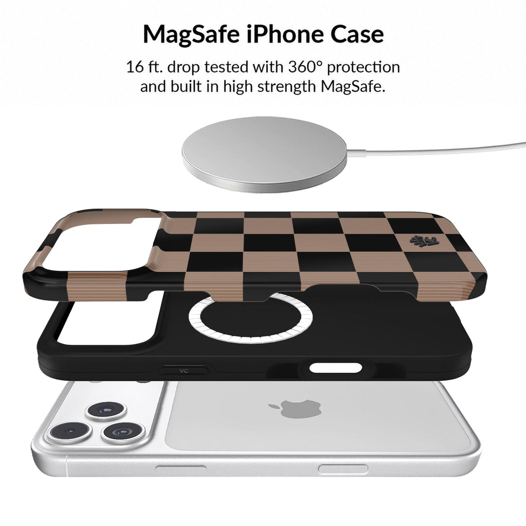 Mocha Vibe Checkered iPhone Bundle Set
