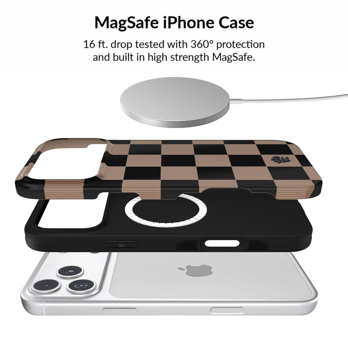 Mocha Vibe Checkered iPhone Bundle Set