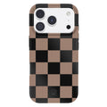Mocha Vibe Checkered iPhone Case
