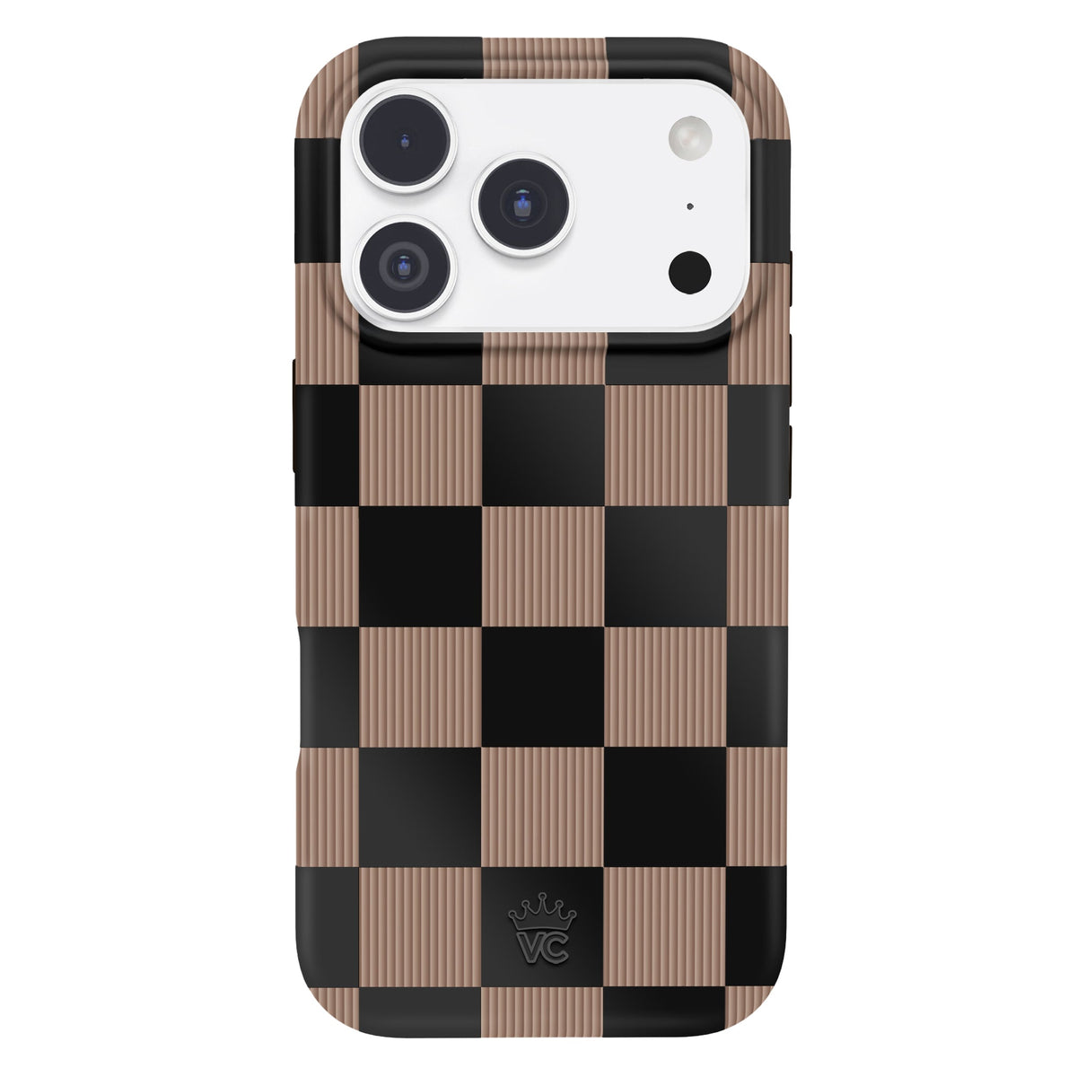 Mocha Vibe Checkered iPhone Case