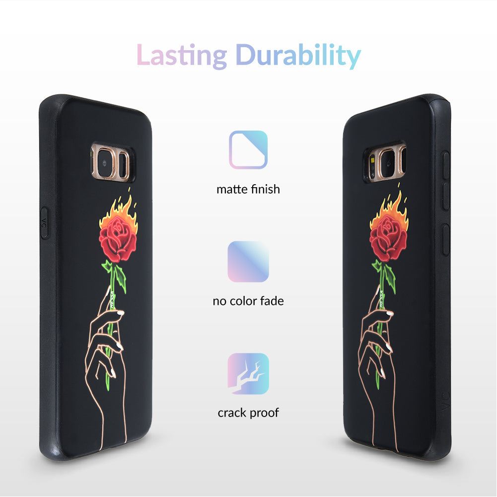 Neon Rose iPhone Case by Nessa