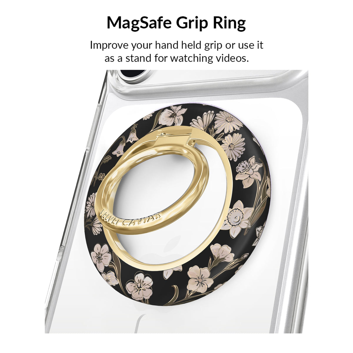 Nightbloom Gold Chrome Floral iPhone Bundle Set