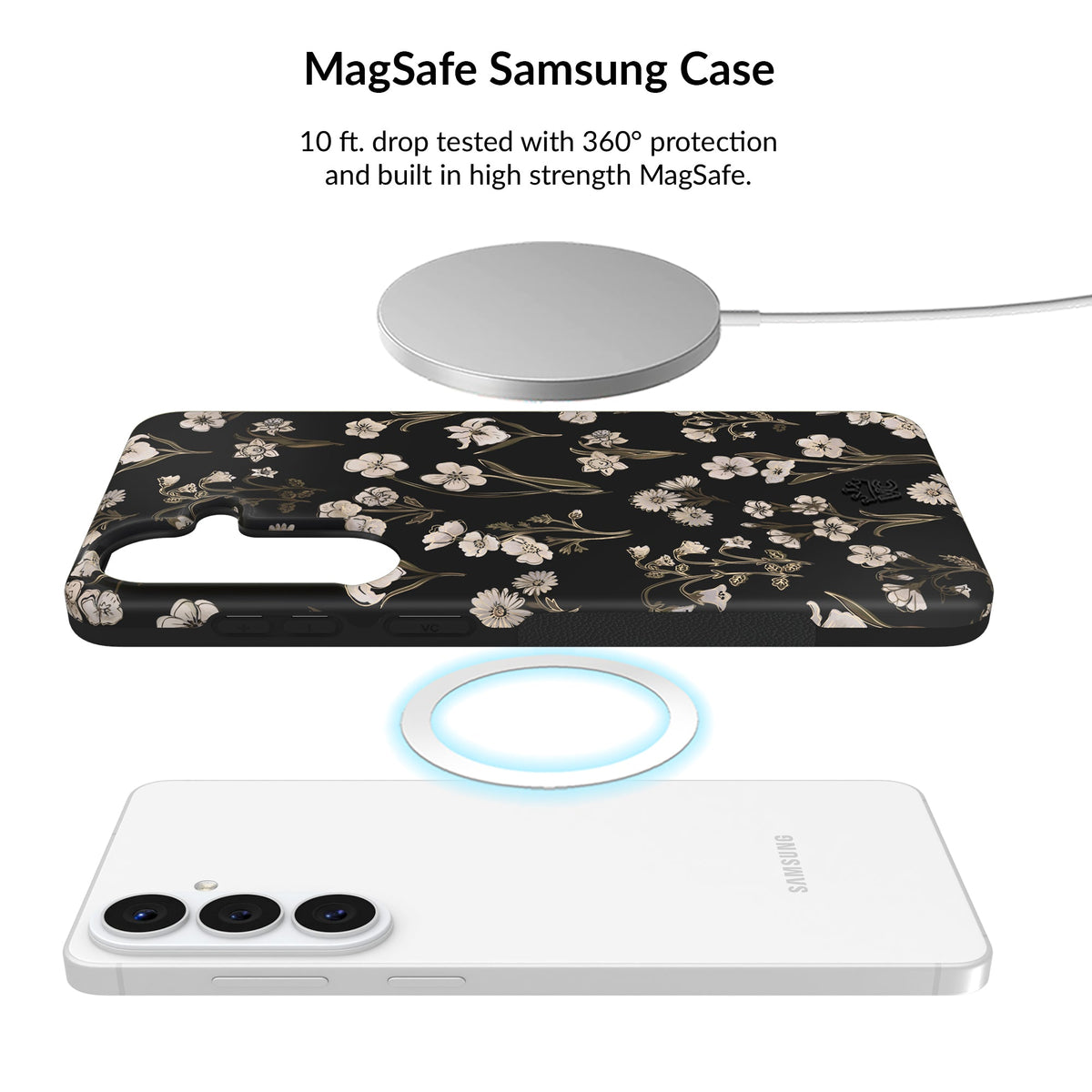Nightbloom Gold Chrome Floral Samsung Bundle Set