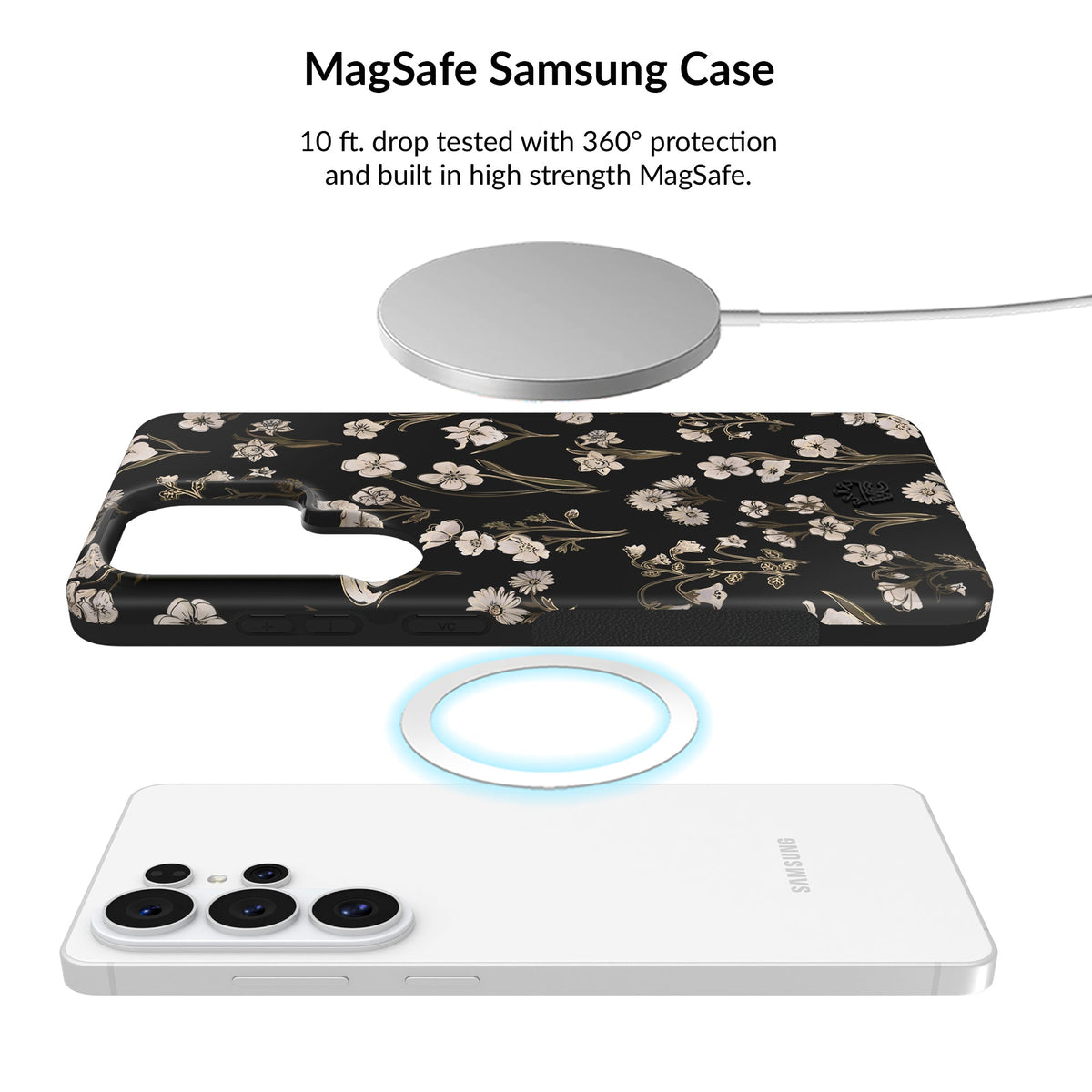 Nightbloom Gold Chrome Floral Samsung Bundle Set