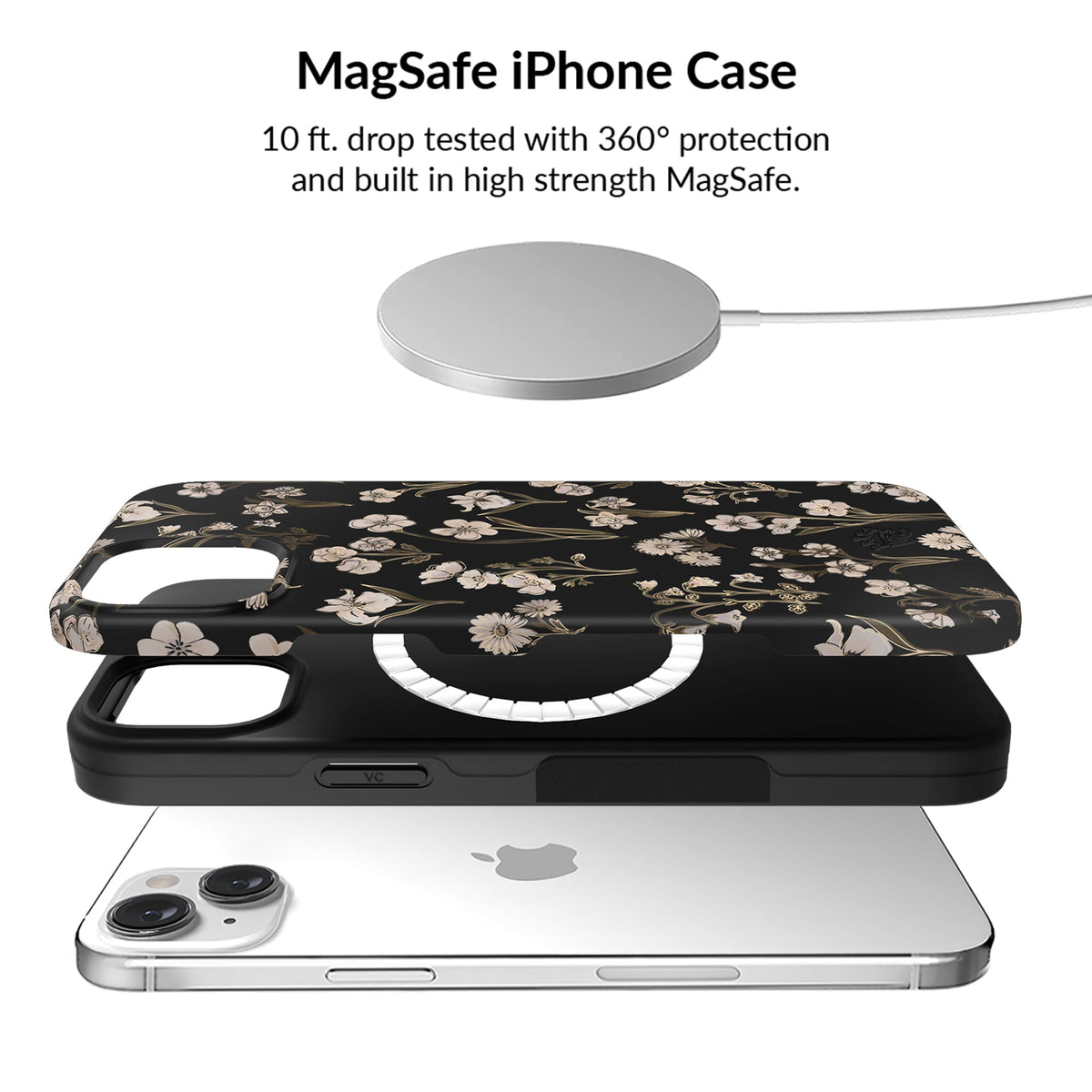 Nightbloom Gold Chrome Floral iPhone Bundle Set