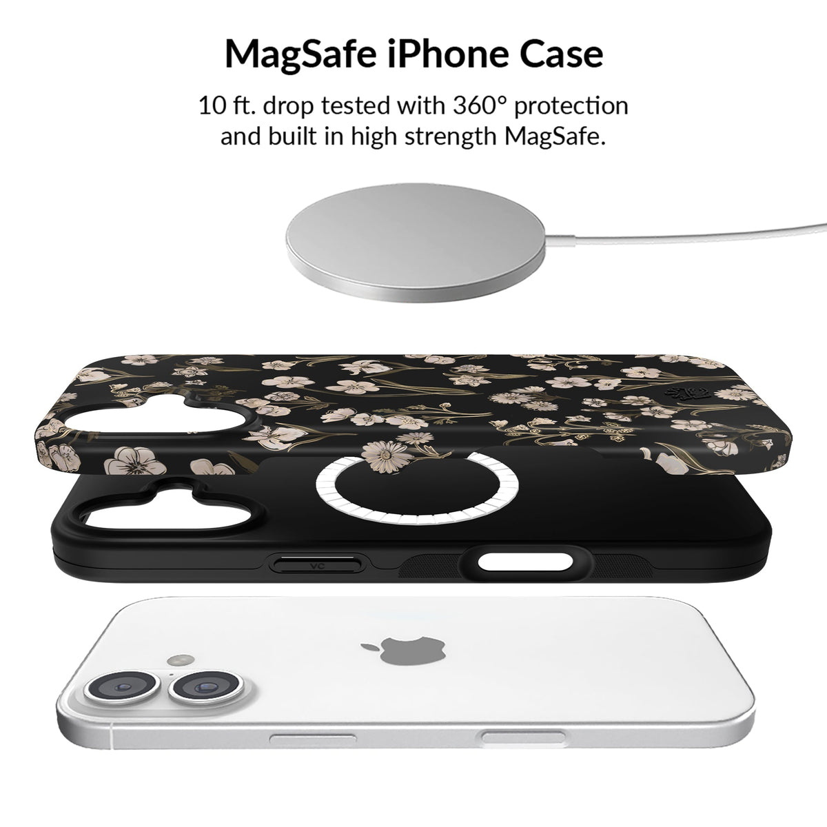 Nightbloom Gold Chrome Floral iPhone Bundle Set