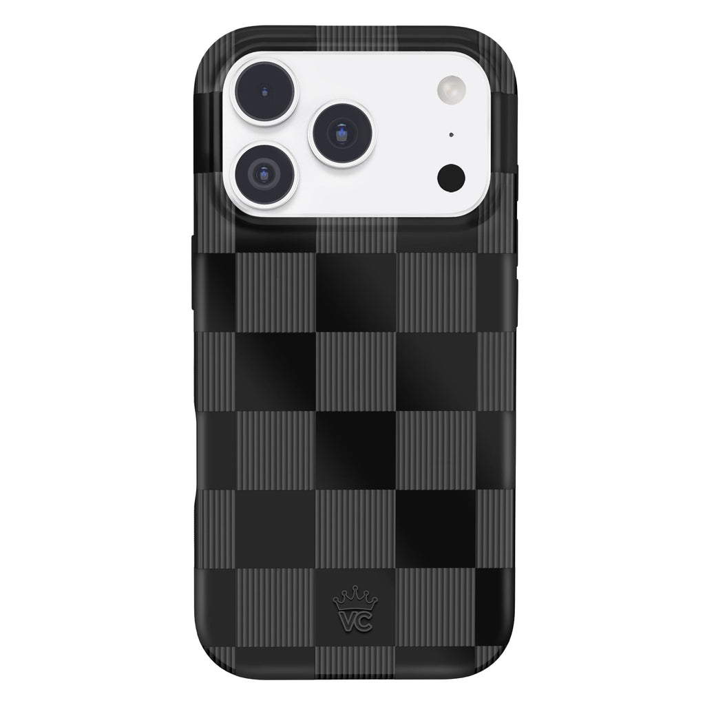 Noir Vibe Checkered iPhone Case