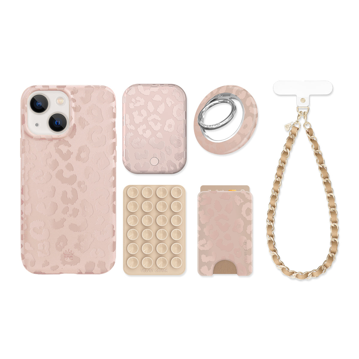 Nude Leopard iPhone Bundle Set