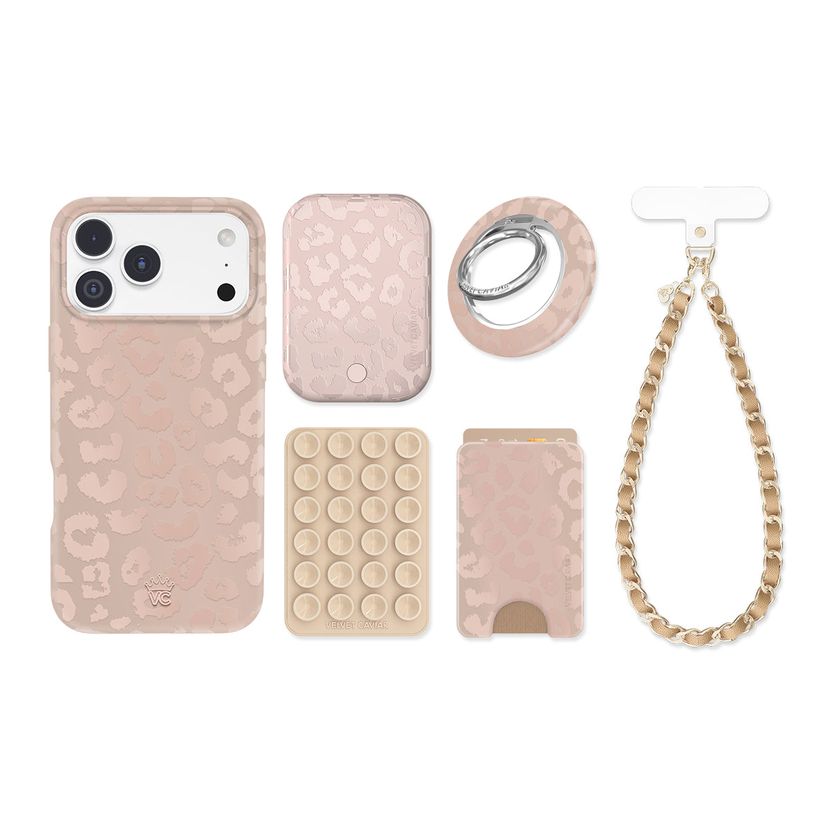 Nude Leopard iPhone Bundle Set