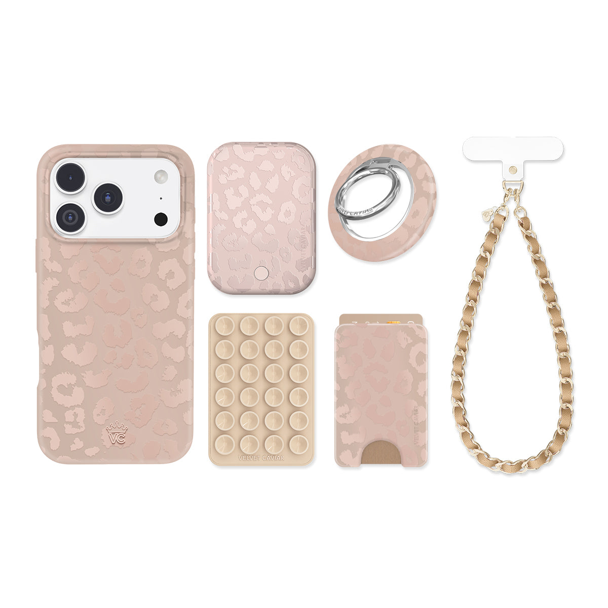 Nude Leopard iPhone Bundle Set