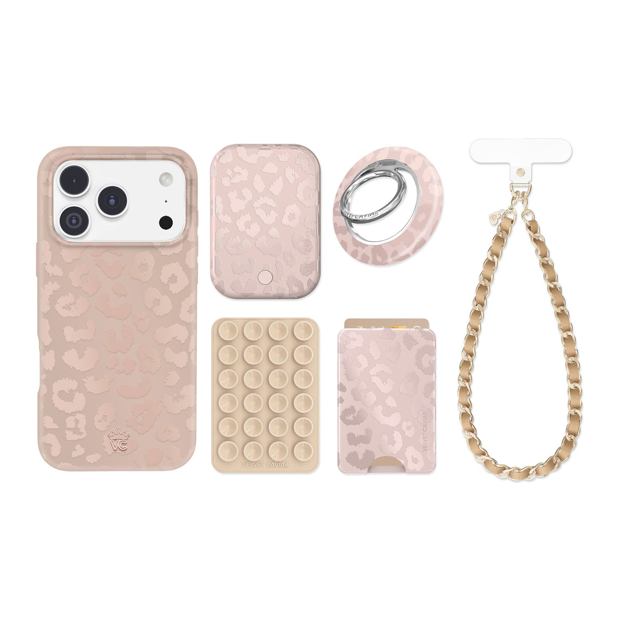 Nude Leopard iPhone Bundle Set