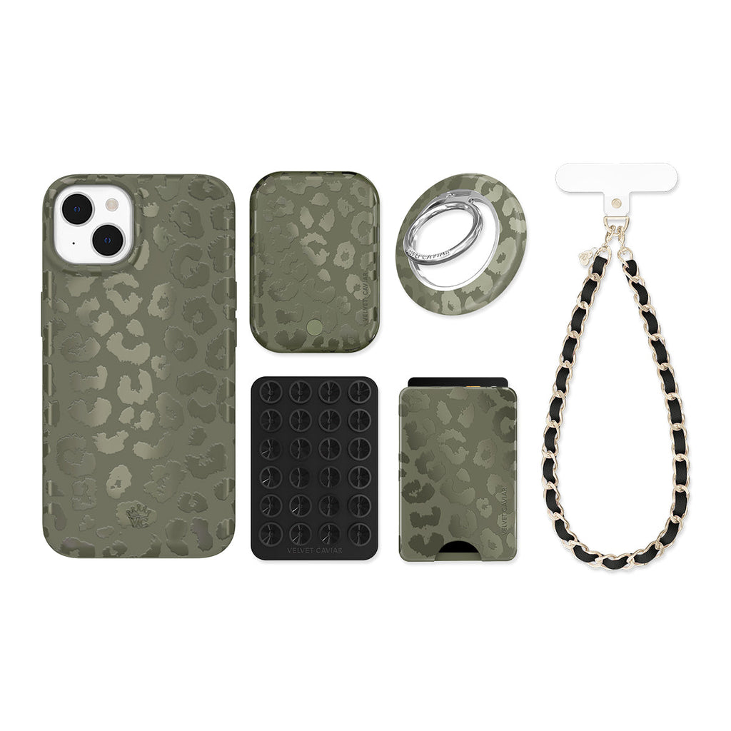 Olive Leopard iPhone Bundle Set