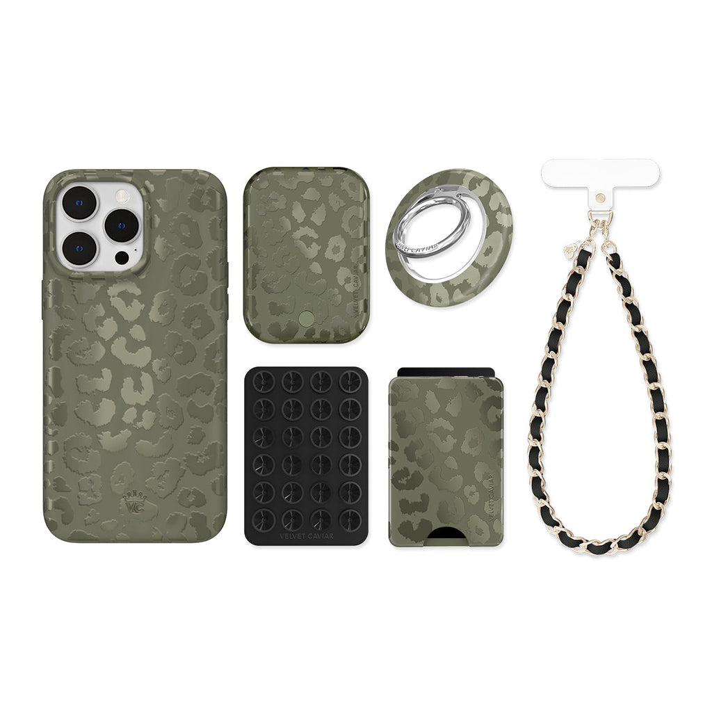 Olive Leopard iPhone Bundle Set