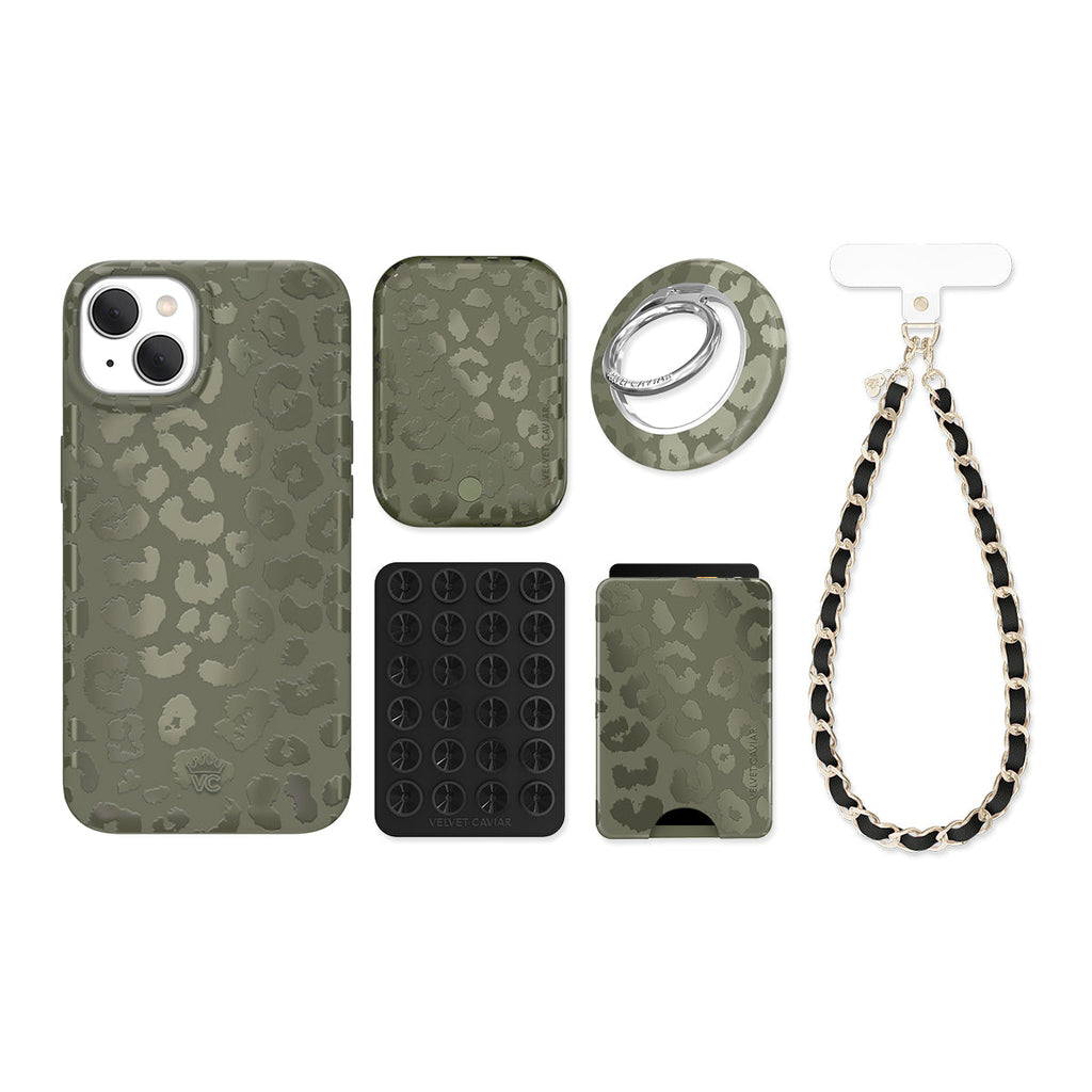 Olive Leopard iPhone Bundle Set