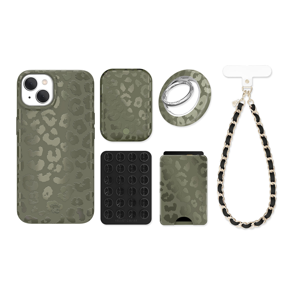 Olive Leopard iPhone Bundle Set