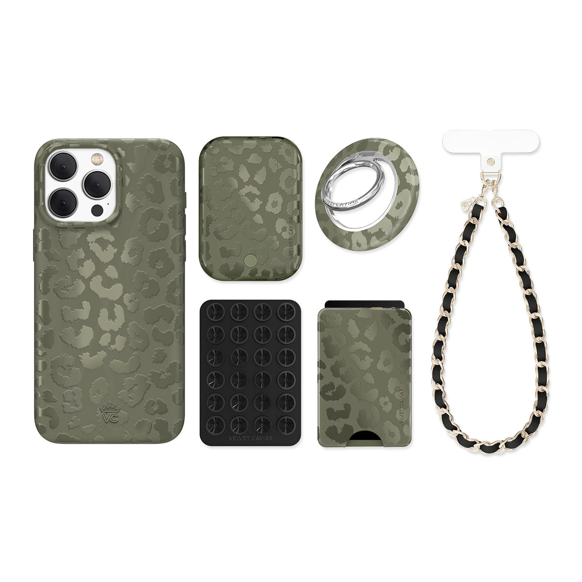 Olive Leopard iPhone Bundle Set