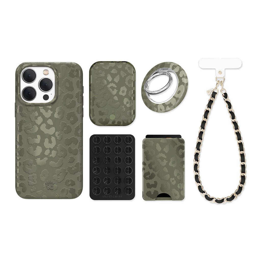 Olive Leopard iPhone Bundle Set