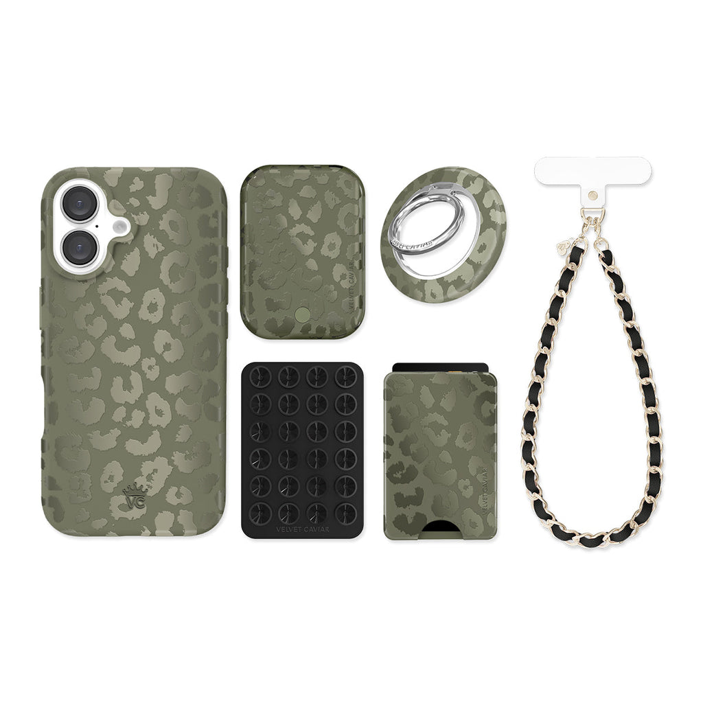 Olive Leopard iPhone Bundle Set
