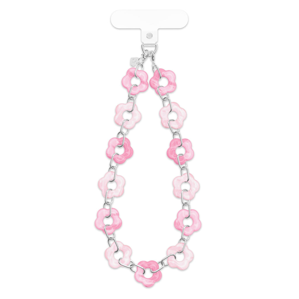 Pink Blossom Chain Phone Charm