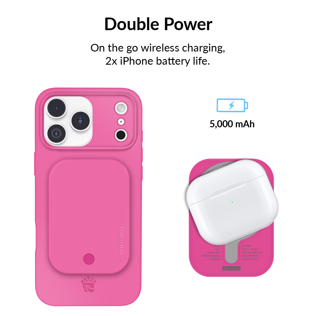 Orchid Pink Portable MagSafe Charger Power Pack