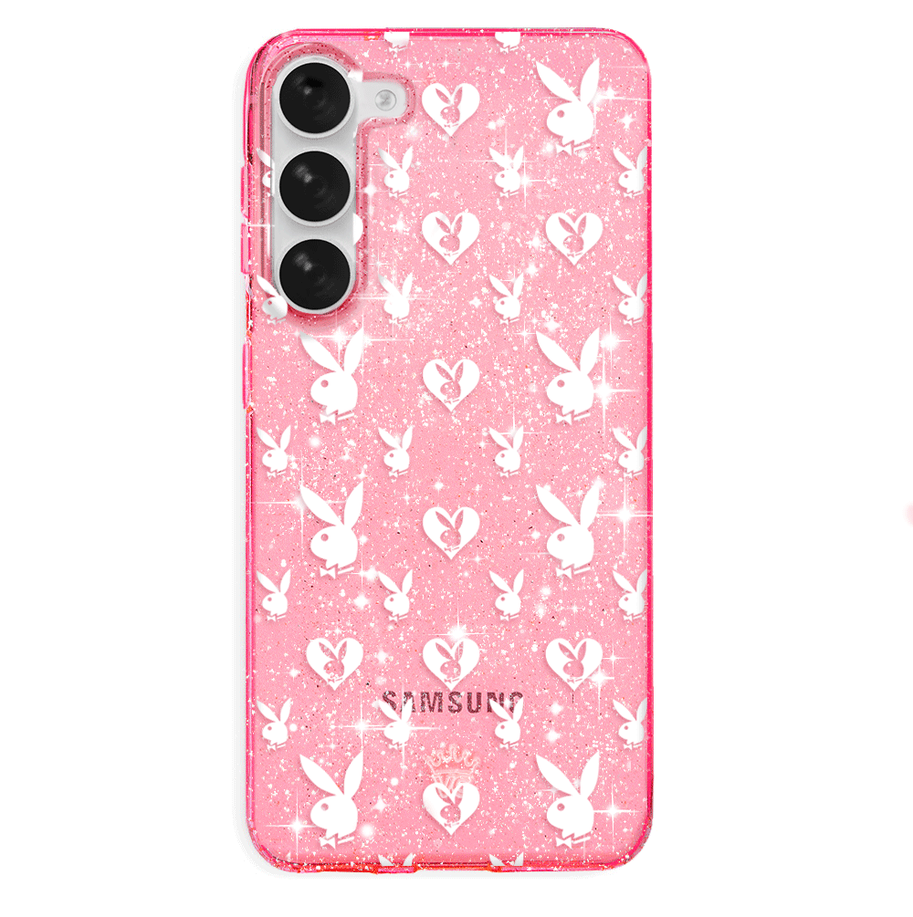 Playboy Pink Bunny Glitter Samsung Case
