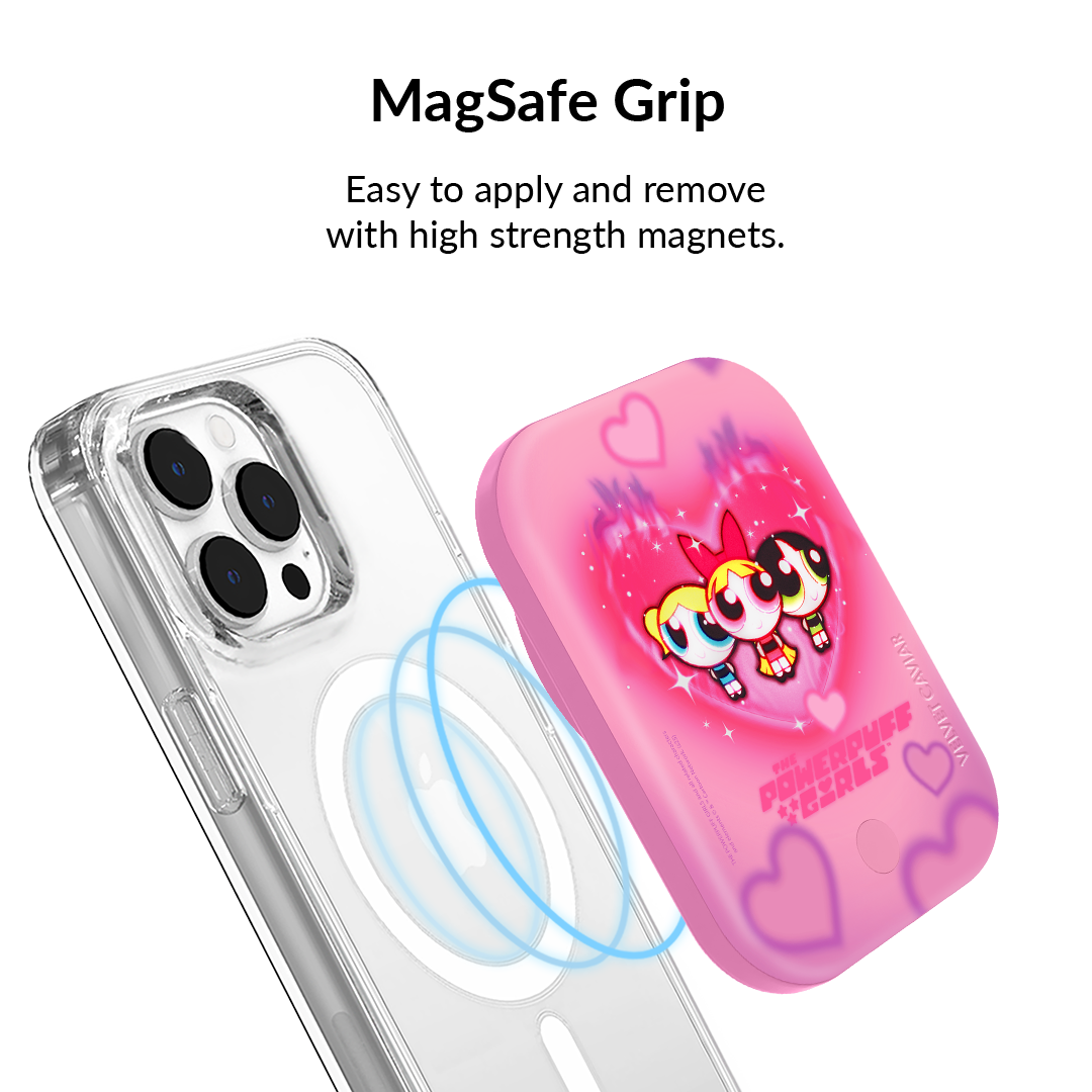 The Powerpuff Girls Airbrush Hearts Portable MagSafe Charger Power Pack