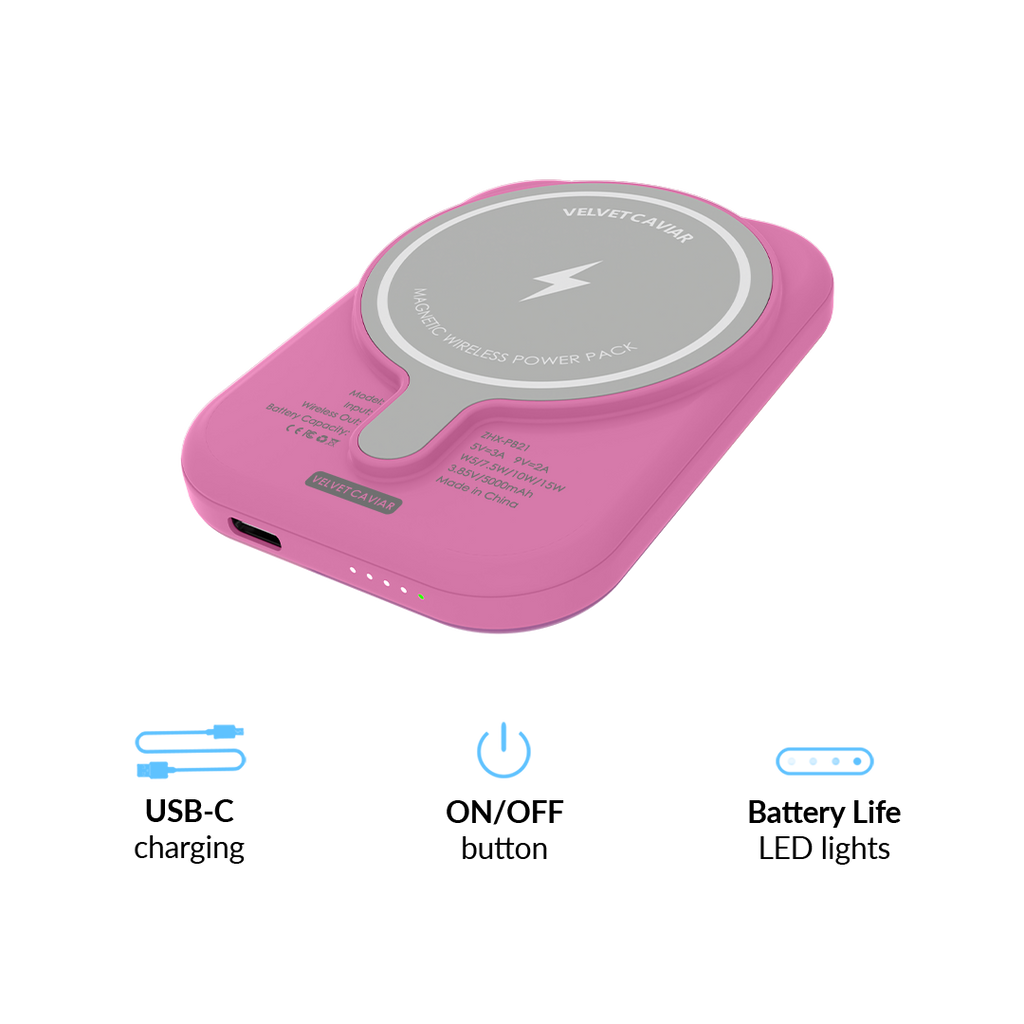 The Powerpuff Girls Airbrush Hearts Portable MagSafe Charger Power Pack