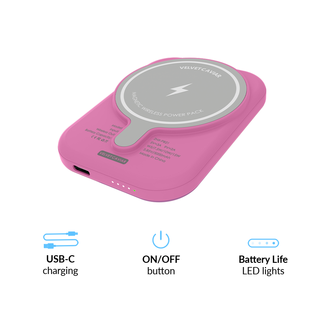 The Powerpuff Girls Airbrush Hearts Portable MagSafe Charger Power Pack
