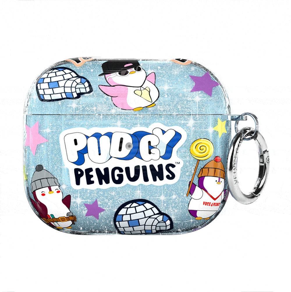 Pudgy Penguins Iceberg Glitter AirPod Case