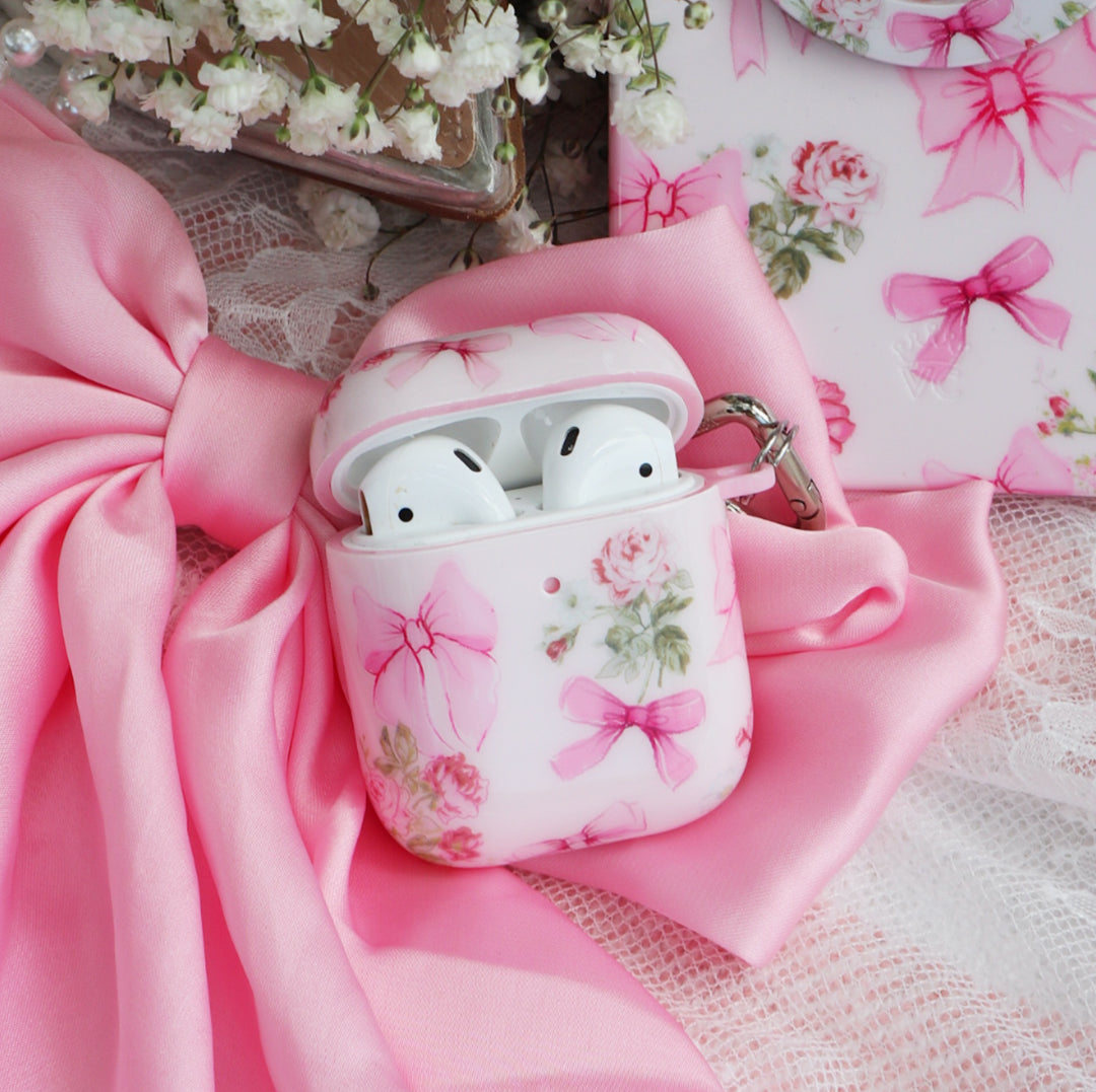 Posie Pink Bow AirPod Case