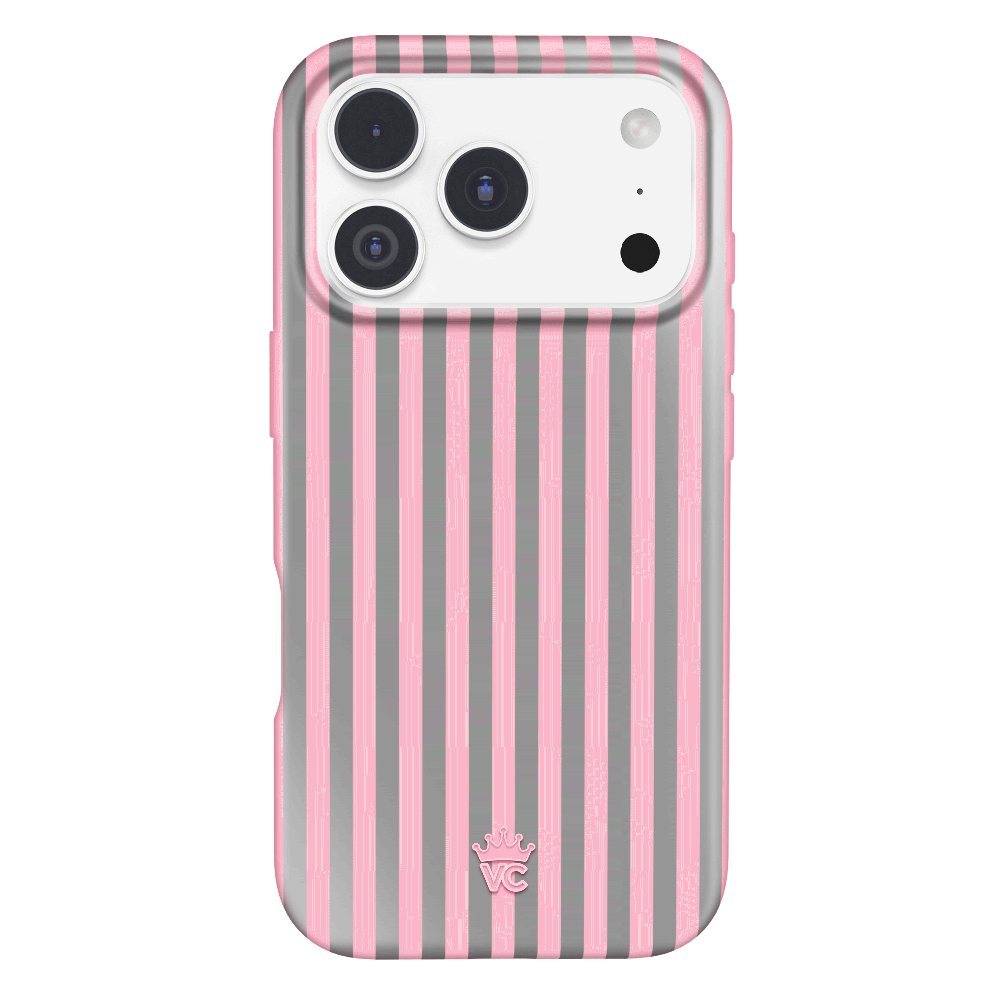 Pink Chrome Stripes iPhone Case