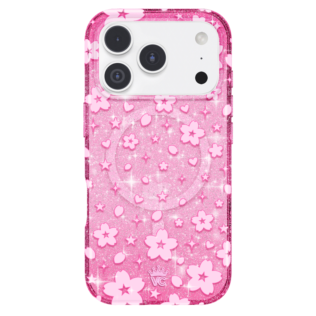 Cherry Blossom Glitter iPhone Case