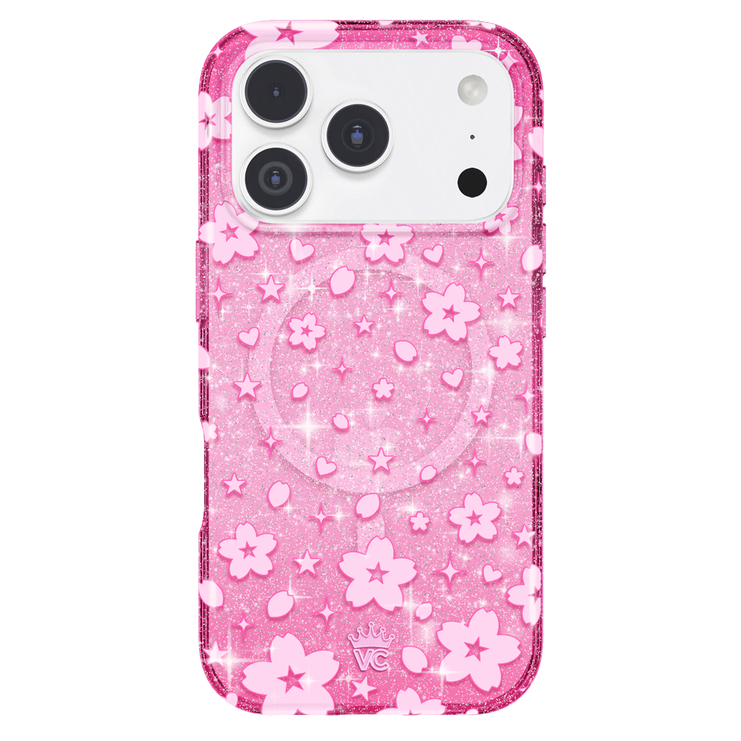 Cherry Blossom Glitter iPhone Case