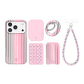 Pink Chrome Stripes iPhone Bundle Set