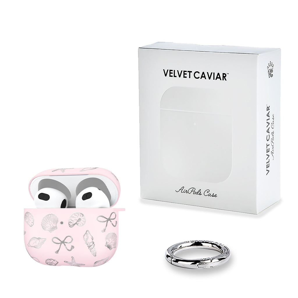 Pink Coastal Seashells AirPod Case
