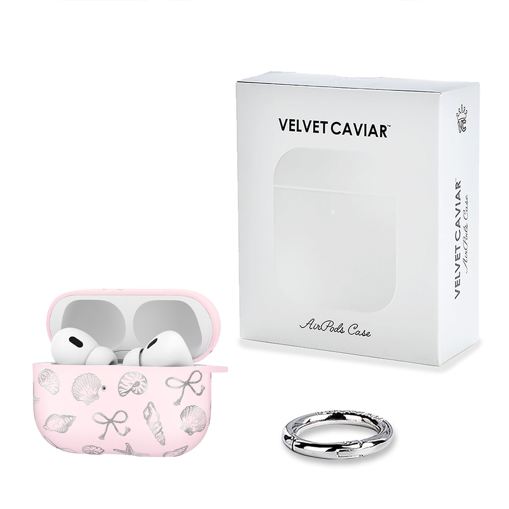 Pink Coastal Seashells AirPod Case