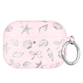 Pink Coastal Seashells AirPod Case