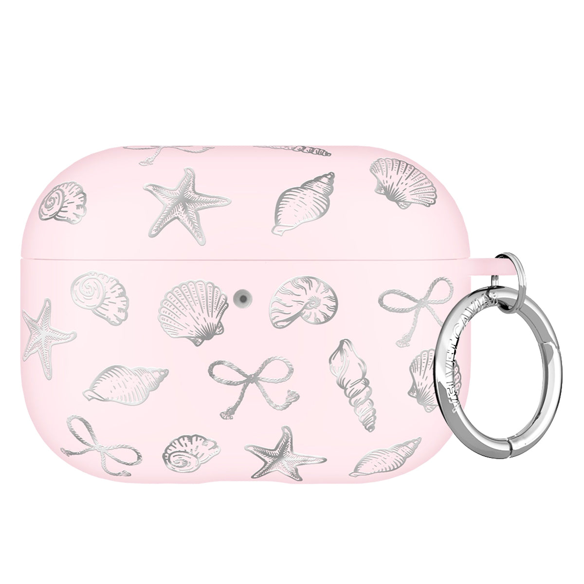 Pink Coastal Seashells AirPod Case