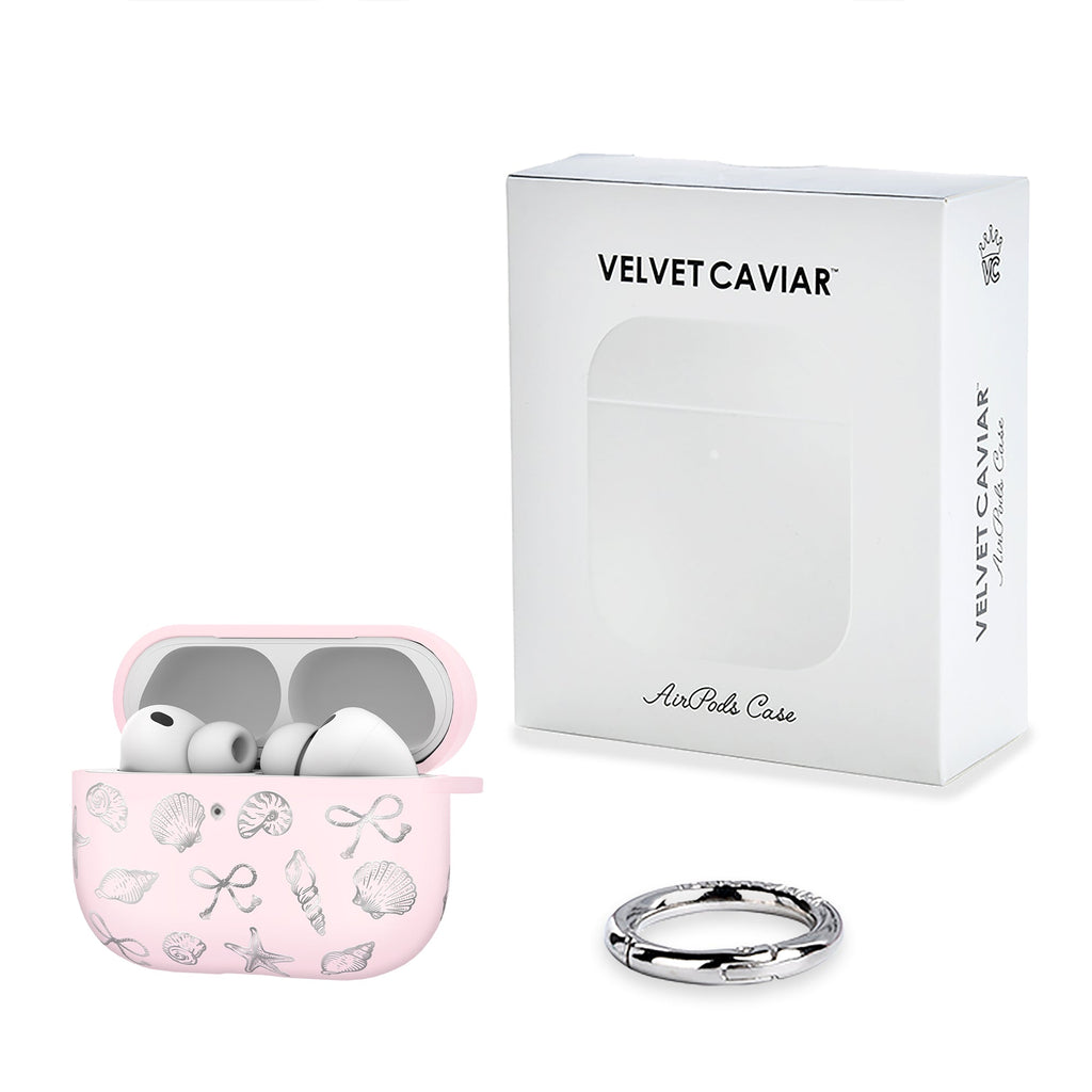 Pink Coastal Seashells AirPod Case