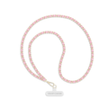 Pink Leather Chain Phone Crossbody Strap