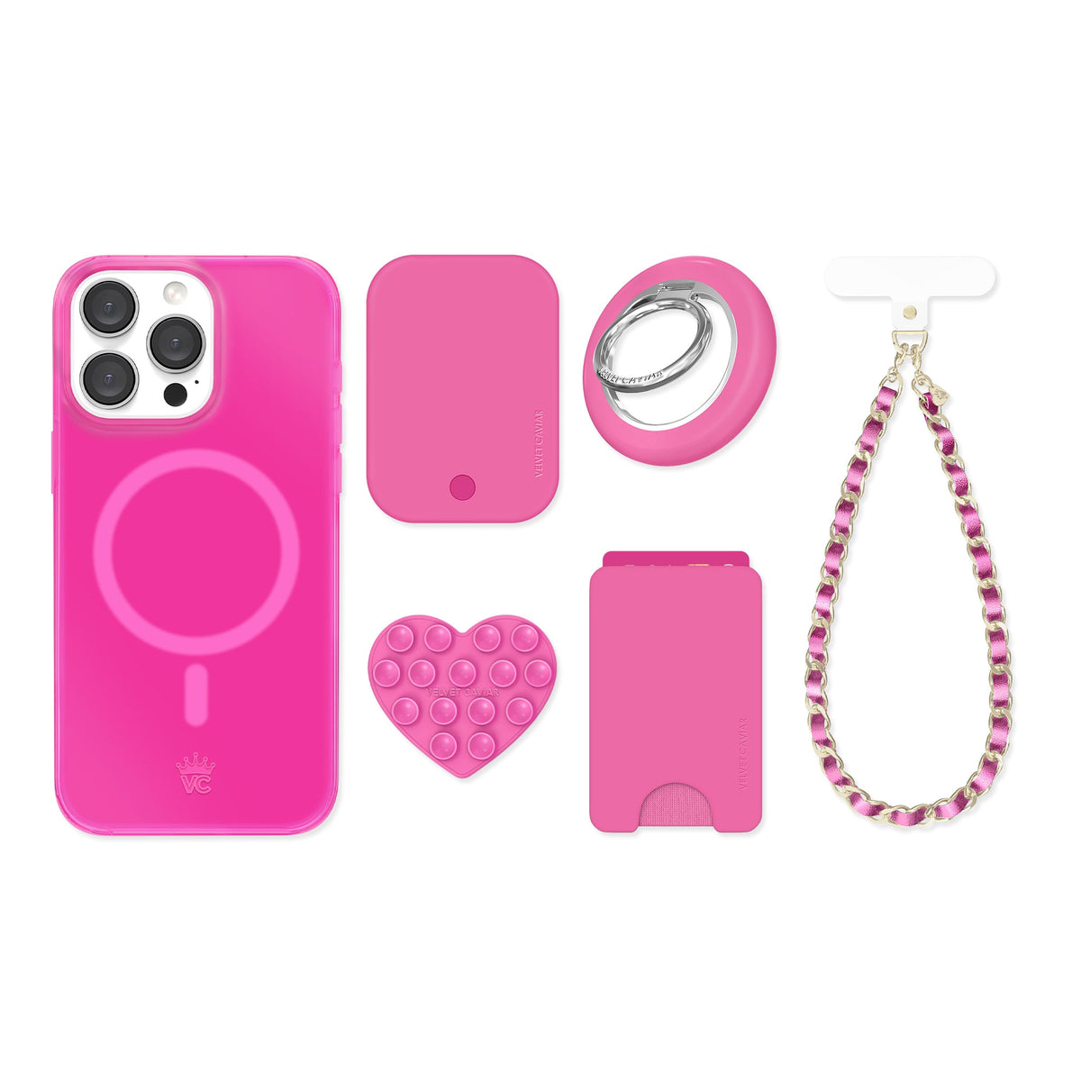 Pink Sapphire Jelly iPhone Bundle Set