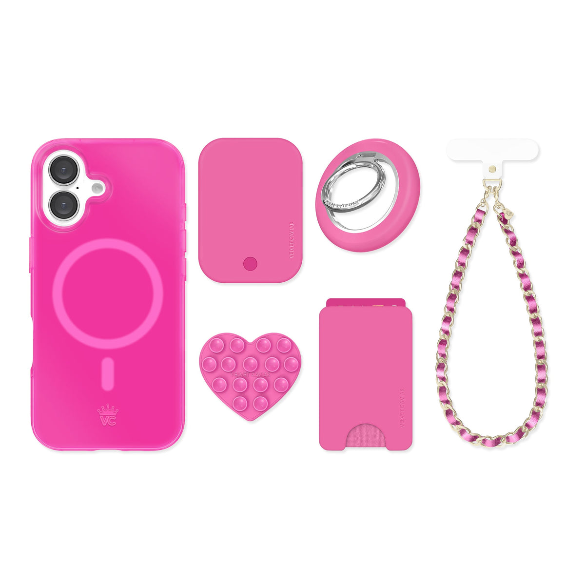 Pink Sapphire Jelly iPhone Bundle Set