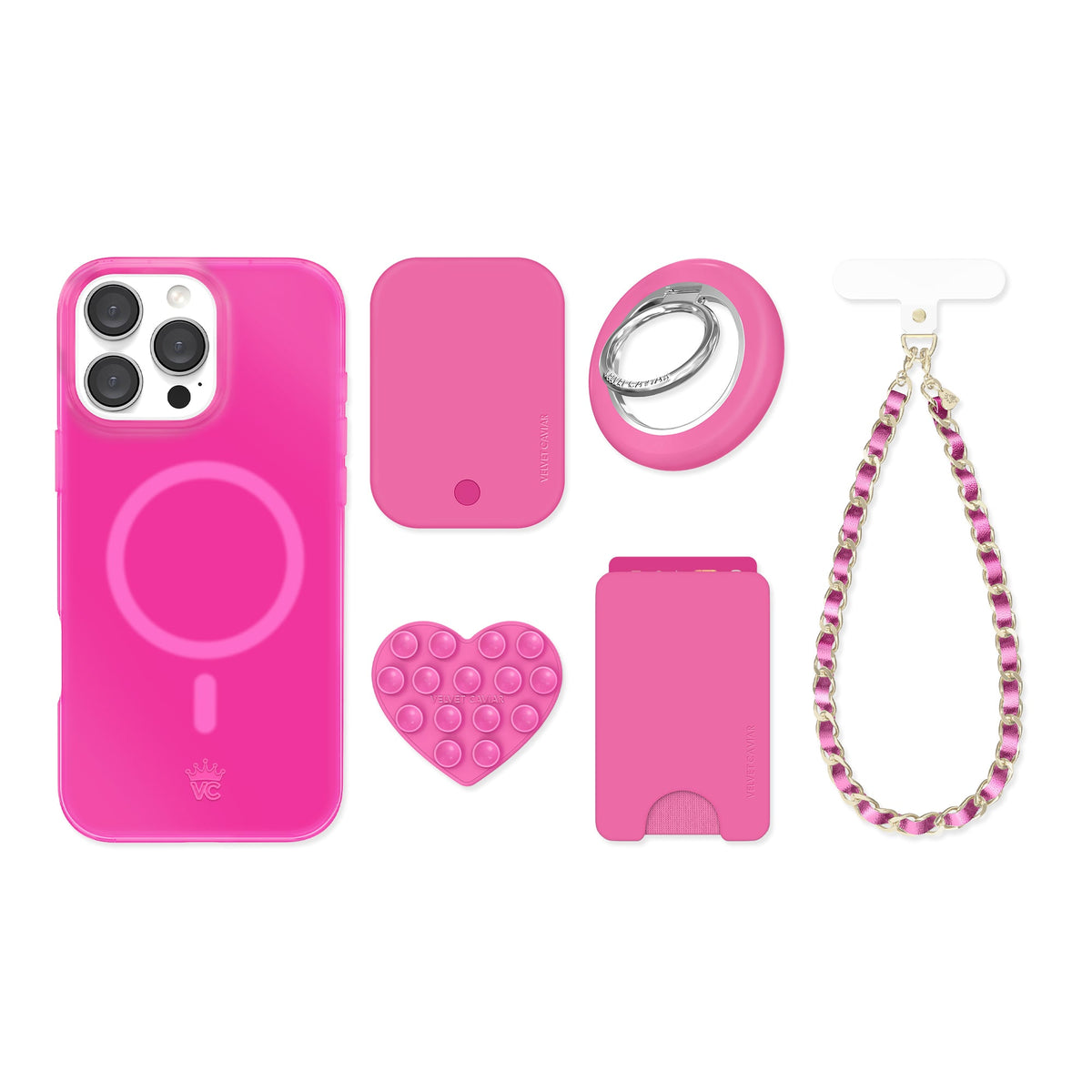 Pink Sapphire Jelly iPhone Bundle Set